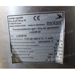 Sold - Motan Luxor 50 Desiccant Dryer