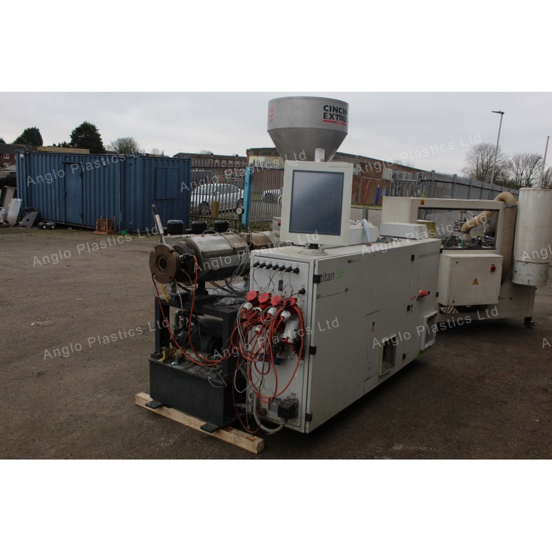 SOLD - Cincinnati Titan 58 Conical twin-screw extruder
