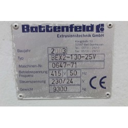 Battenfeld BEX2-130-25V Twin Screw Extruder