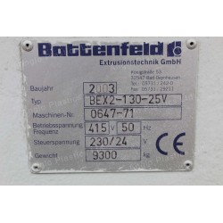 SOLD - Battenfeld BEX2-130-25V Twin Screw Extruder