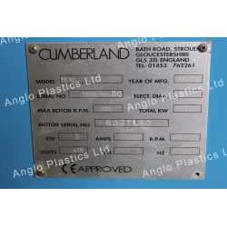 Cumberland Plastic Granulator
